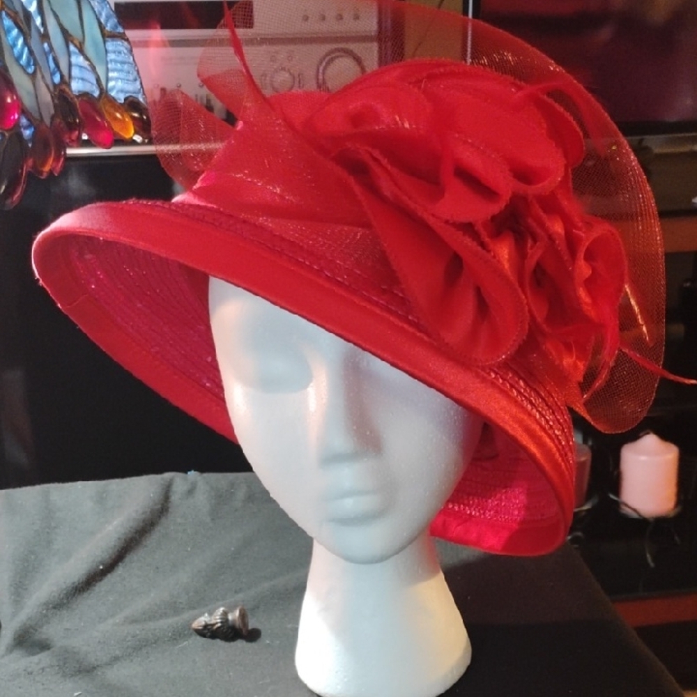 Elegant Red Women's Hat